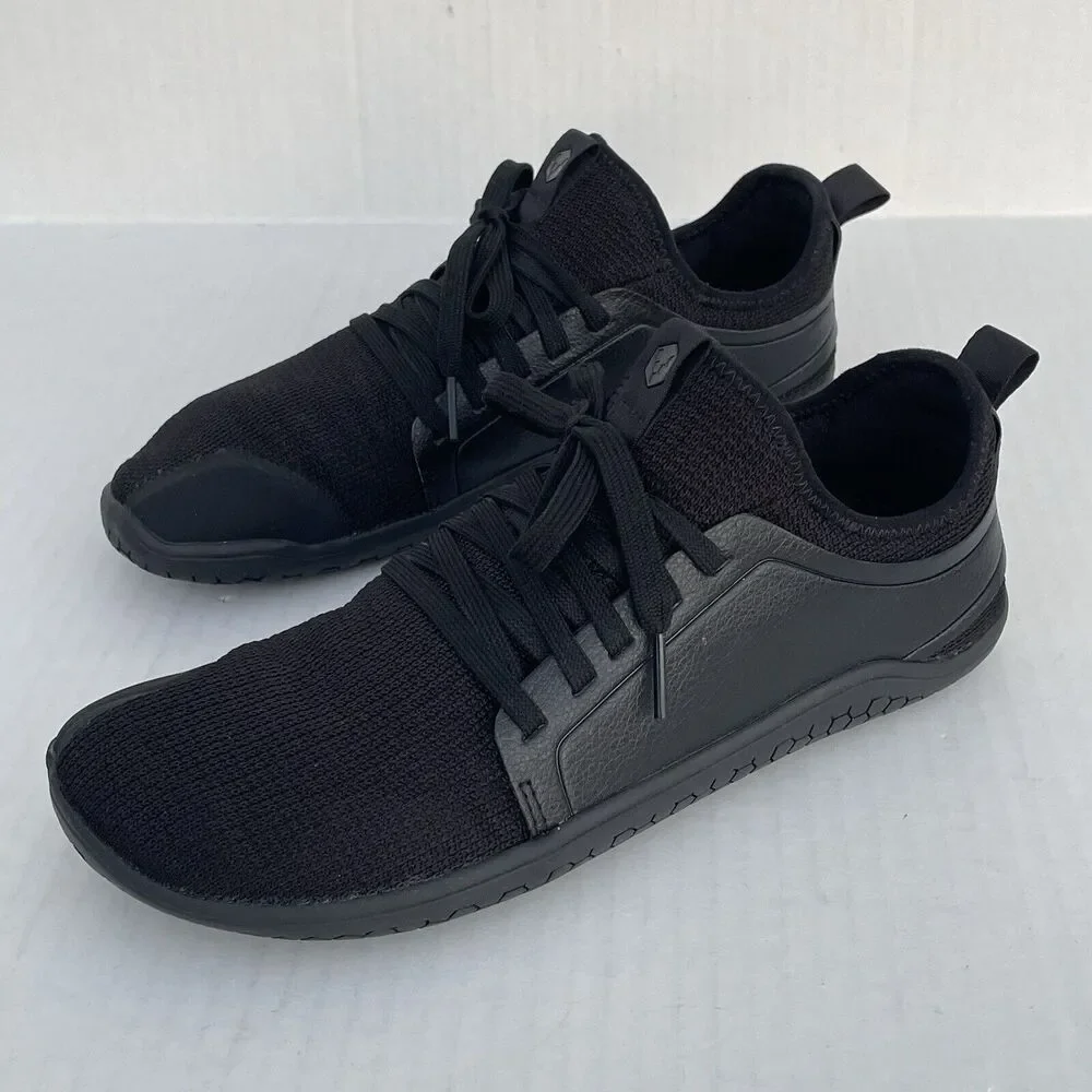 Vivobarefoot Womens Kasana Knit & Leather Black Minimalist Barefoot Shoes 8 EU39 - Picture 1 of 13